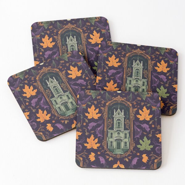 Item preview, Spooky Halloween Gothic House Pattern designed and sold by Rue Market.