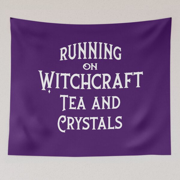 Item preview, Running on Witchcraft, Tea and Crystals Cheeky Witch® designed and sold by cheekywitch.
