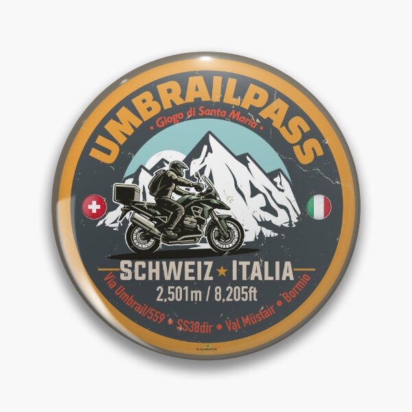 Item preview, Umbrail Pass Passo dell Umbrail Italy Switzerland Sticker & T-Shirt 02 designed and sold by OuterShellUK.