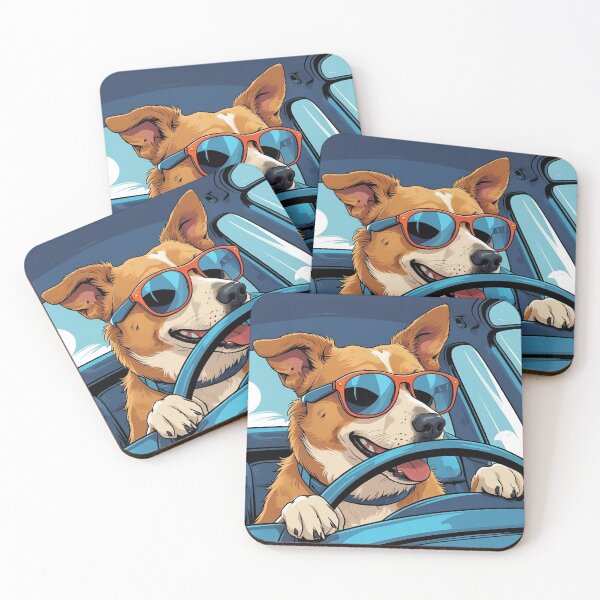 Item preview, Cool Dog on the Road – Funny Driving Pup designed and sold by Art-Design-EM.