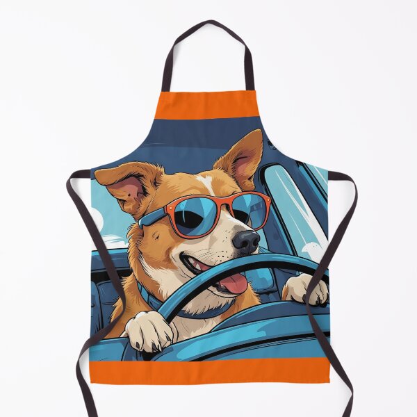 Item preview, Cool Dog on the Road – Funny Driving Pup designed and sold by Art-Design-EM.