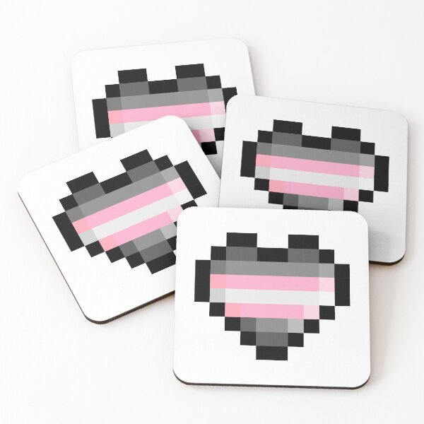 Item preview, Demigirl Pixel Heart Pride Flag designed and sold by HarveyHandcraftsandDesigns.
