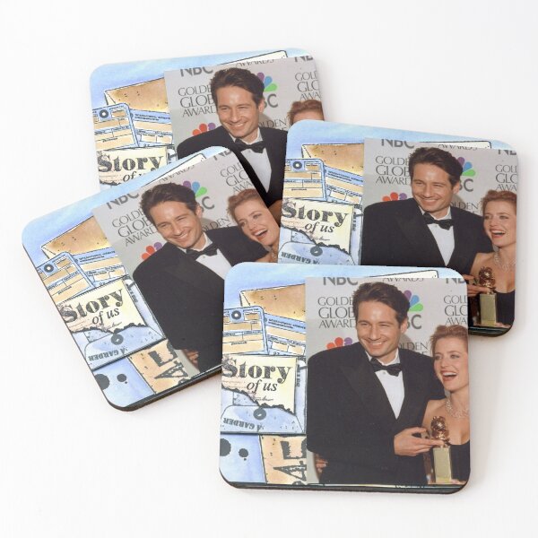Item preview, David Duchovny and Gillian Anderson Golden Globes designed and sold by VavieDDfan4ever.