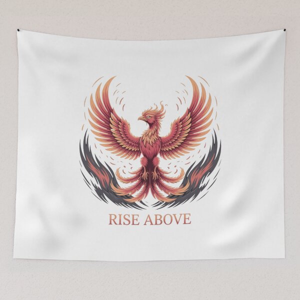Item preview, Phoenix Rising – Fiery Mythical Bird Symbol designed and sold by ArtByYunus.