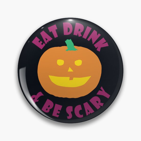 Item preview, Eat Drink and Be Scary - Funny Halloween Pumpkin Print designed and sold by ToluaPrints.