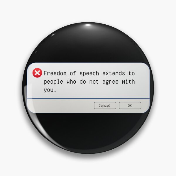 Item preview, UNEXPECTED ERROR:  Freedom of speech extends to people who do not agree with you. - funny computer signs designed and sold by DesignsFromTW-S.