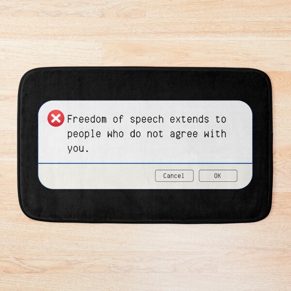 Item preview, UNEXPECTED ERROR:  Freedom of speech extends to people who do not agree with you. - funny computer signs designed and sold by DesignsFromTW-S.