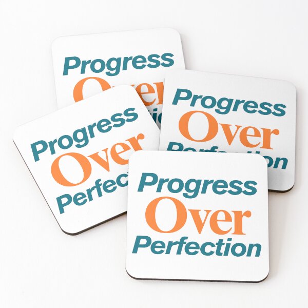 Item preview, Progress Over Perfection Quote Growth Mindset Motivation Positive Self Improvement designed and sold by Guess4best.