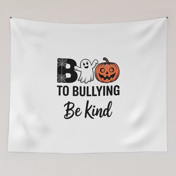 Item preview, boo to bullying ghost cute unity day orange Halloween designed and sold by DeadlockCrew.
