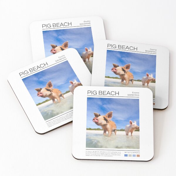Item preview, Pig Beach - Bahamas - Photography designed and sold by StudioRedKoala.