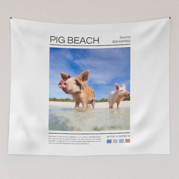Item preview, Pig Beach - Bahamas - Photography designed and sold by StudioRedKoala.