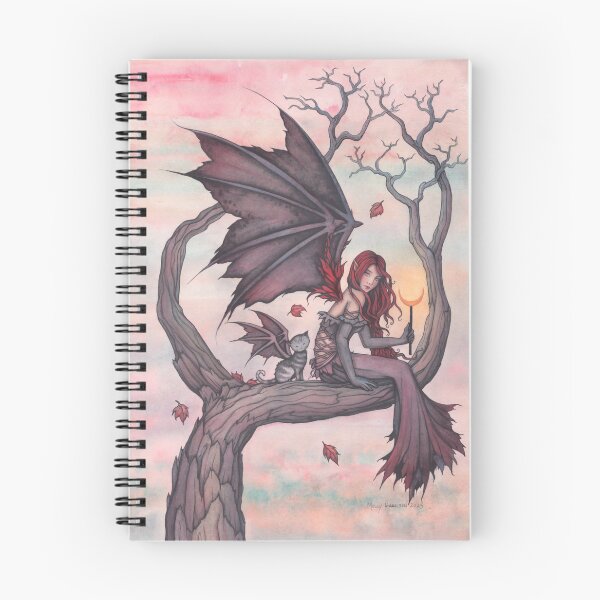 Item preview, Victoria's Tree - Autumn Fairy and Cat with Wings Art by Molly Harrison designed and sold by Molly  Harrison.