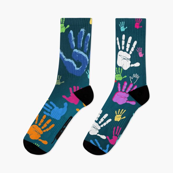 Item preview, Colorful Handprint Art – Diversity, Unity, and Creativity Illustration ❤️ designed and sold by Art With Impact – Statement Art & Apparel for Deep Thinkers.