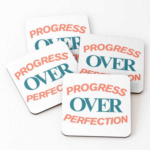 Item preview, Progress Over Perfection Quote Growth Mindset Motivation Positive Self Improvement designed and sold by Guess4best.