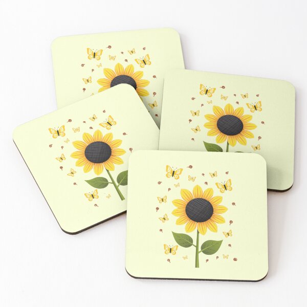 Item preview, Sunflower and Butterflies – Bright Nature Design designed and sold by PriyaMagic.