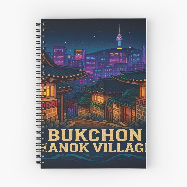 Item preview, HADAM_Bukchon Village and Seoul Skyline at Night designed and sold by HADAM.KR.