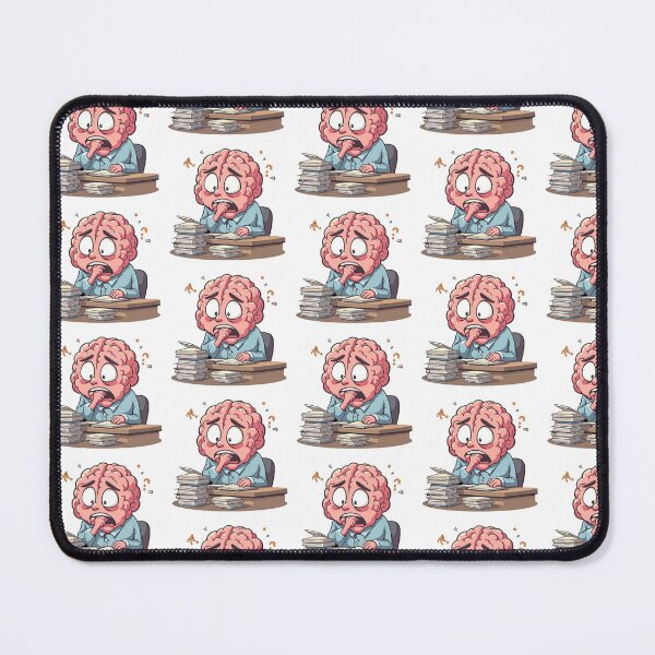 Item preview, Overthinking Brain Cartoon Sticker – Funny Cute Mental Health Design designed and sold by mostafa gebril ⭐⭐⭐⭐⭐.