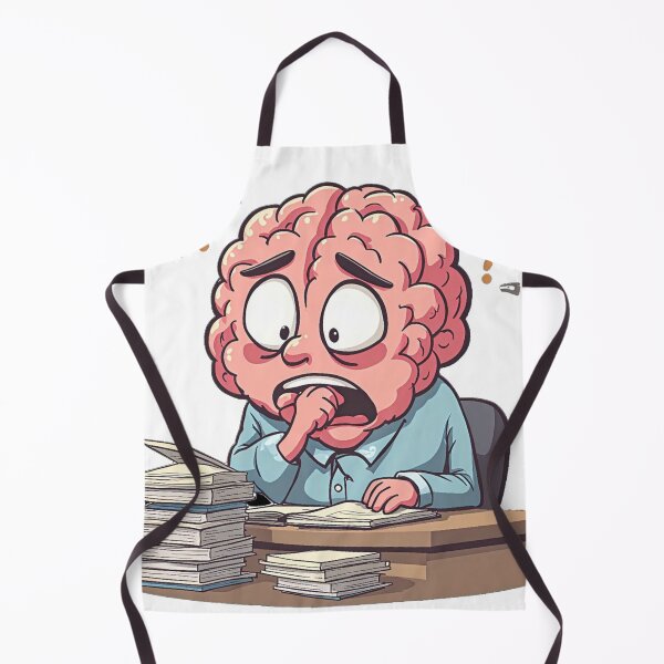 Item preview,  Overthinking Brain Cartoon Sticker – Funny Cute Mental Health Design designed and sold by mostafa gebril  ⭐⭐⭐⭐⭐.