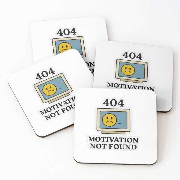 Item preview, 404 Motivation Not Found – Funny Computer Error Sticker designed and sold by PixeloraStudio.