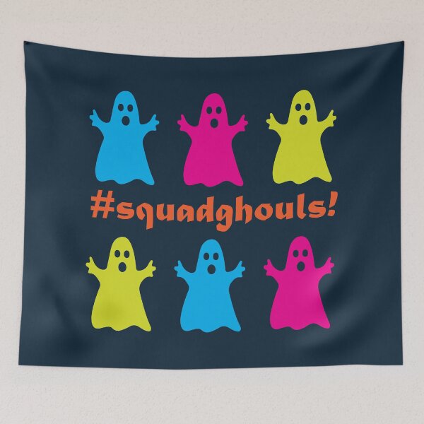 Item preview, Squadghouls (2) - Cute Halloween Ghosts Print designed and sold by ToluaPrints.