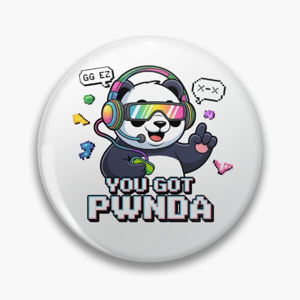 Item preview, Gaming Panda Neon Art - You Got PWNda designed and sold by Prints-by-Olaf.