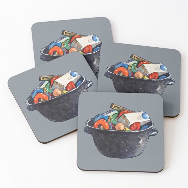Item preview, Tub of Toys, Illustration, Colorful Kids' Toys in Enamel Tub designed and sold by JoyfulWhimsy.