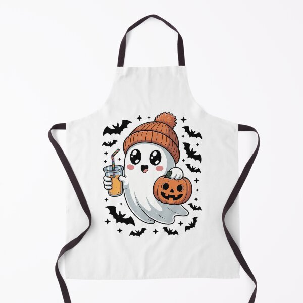 Item preview, Cute Ghost Drinking Coffee Halloween Ghost Ice Coffee designed and sold by DeadlockCrew.
