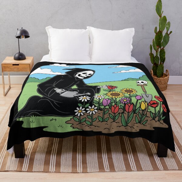 Item preview, Grim Reaper watering flowers designed and sold by BrownHorse90s.