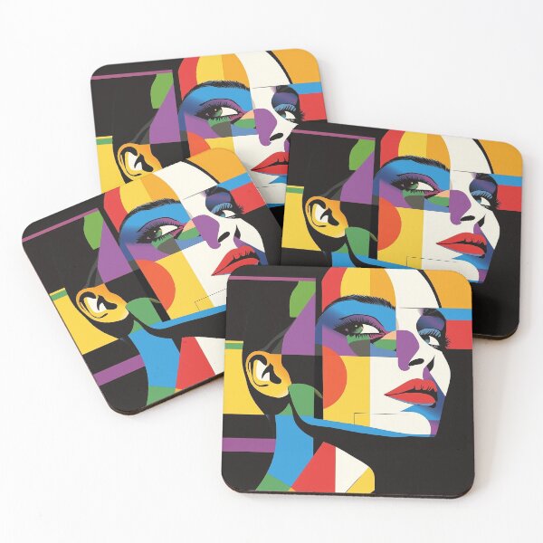 Item preview, Bold Portrait of a beautiful woman with bright colours designed and sold by Gino By Design.