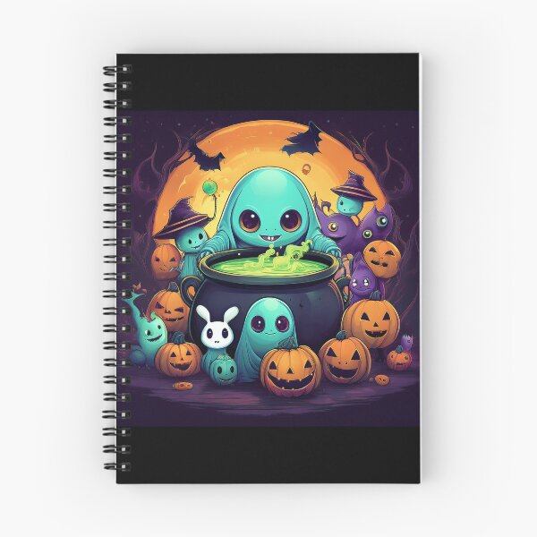 Item preview, Spooky Coven: A vibrant and spooky design with aliens, pumpkins, bats and alien cats  designed and sold by Camel & Quirk.