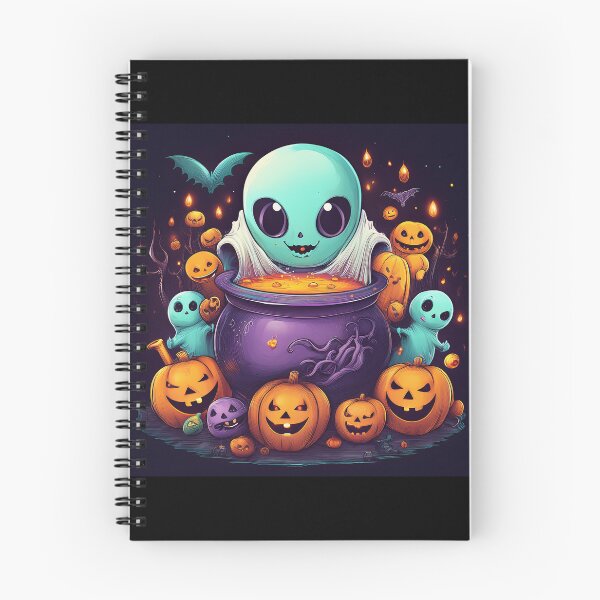 Item preview, Trick or Treat: A vibrant and spooky design with aliens, pumpkins, bats and alien cats  designed and sold by Camel & Quirk.