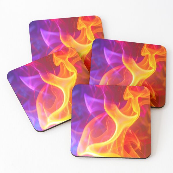 Item preview, Neon Inferno | Rainbow Flame Abstract Art designed and sold by Beamiverse.