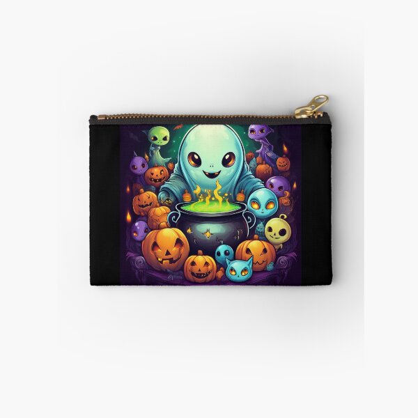 Item preview, Cosmic Brewing Trick-or-Treat: A vibrant and spooky design with aliens, pumpkins, bats and alien cats  designed and sold by Camel & Quirk.