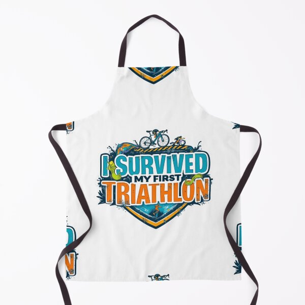 Item preview, I Survived My First Triathlon | Funny Beginner Triathlete Sticker designed and sold by Triathlongram.