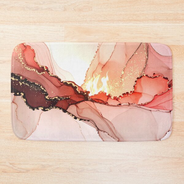 Item preview, Flame Bloom | Luxury Red and Gold Alcohol Ink Abstract designed and sold by Beamiverse.