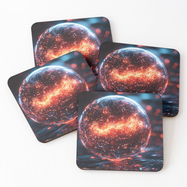 Item preview, Glowing Data Sphere – Futuristic Sci-Fi Energy Core Art designed and sold by Beamiverse.