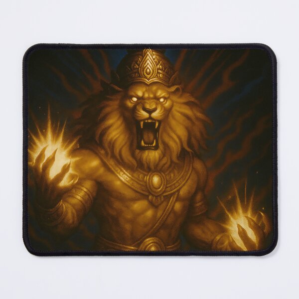 Item preview, Narasimha the Lion Avatar – Fierce Hindu Protector God designed and sold by Beamiverse.