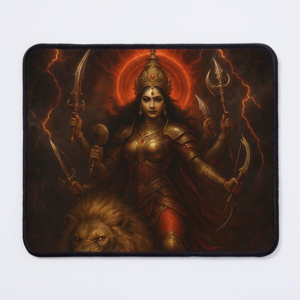 Item preview, Durga the Divine Warrior – Dark Goddess of Power and Protection designed and sold by Beamiverse.