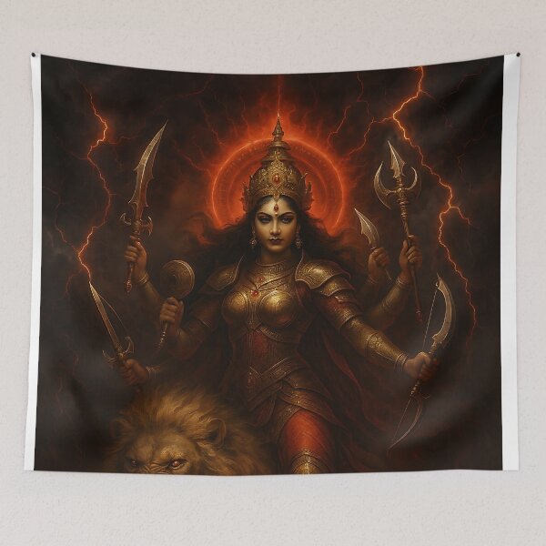 Item preview, Durga the Divine Warrior – Dark Goddess of Power and Protection designed and sold by Beamiverse.