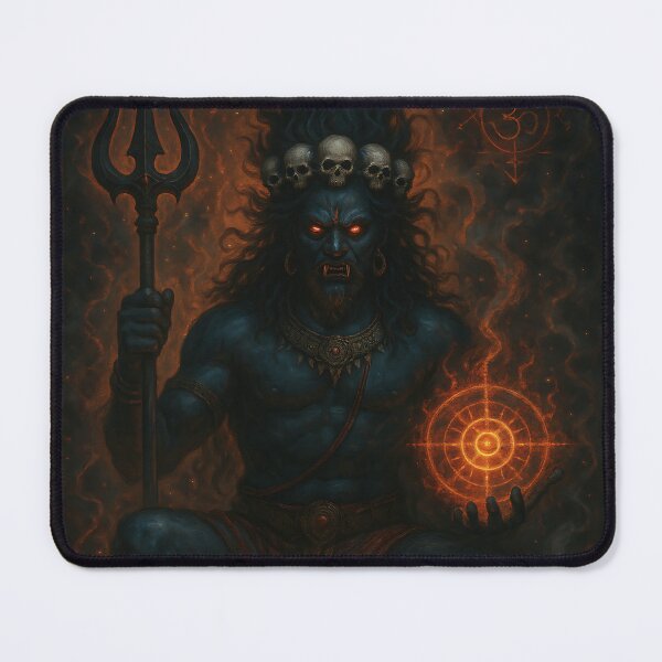 Item preview, Bhairava the Fierce – Dark Hindu God of Time and Destruction designed and sold by Beamiverse.