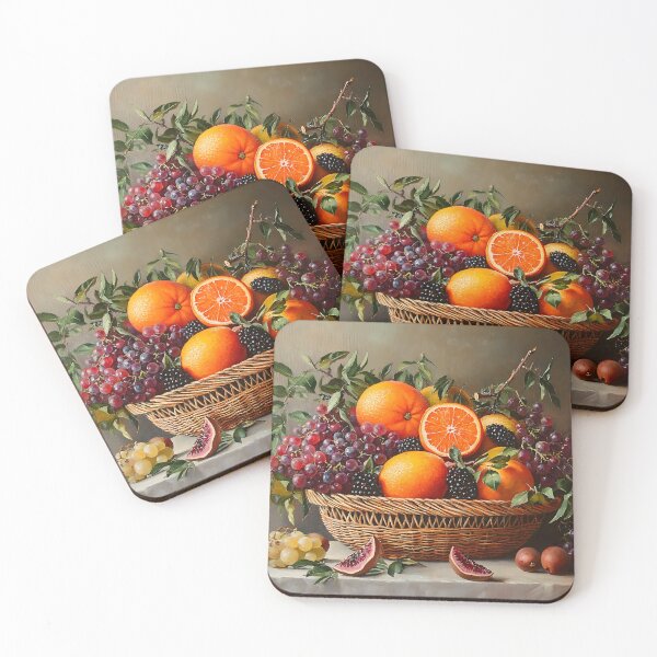 Item preview, Vintage Fruit Basket Still Life Painting designed and sold by Beamiverse.