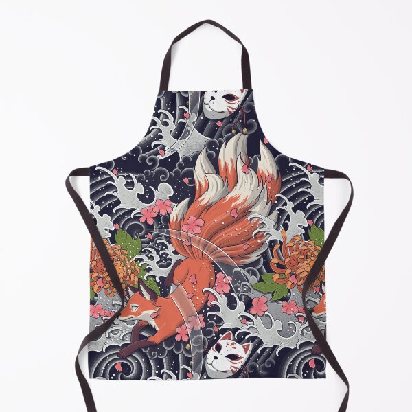 Item preview, Kitsune Nine-Tailed Fox Seamless Pattern designed and sold by Snapnfit.