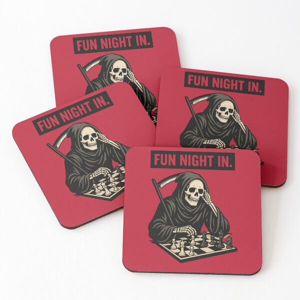 Item preview, Grim Reaper Chess Fun Night In designed and sold by ArtComixHaven.