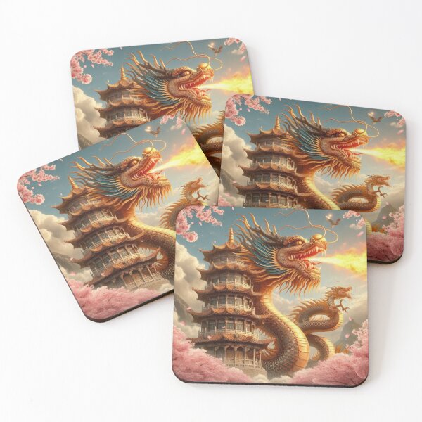 Item preview, Japanese dragon with tower in spring,Legendary Animals,Dragons Breathing Fire Phone Cases,dragon art designed and sold by Expressions-Sel.