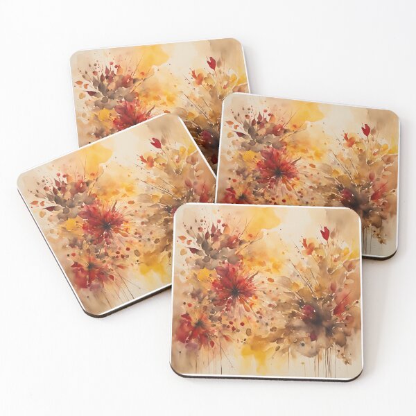Item preview, Elegant Abstract Pattern Romantic  Gold  Brown Autumn Colors,  Fall Vibes, Pattern Watercolor designed and sold by KolorellaS.