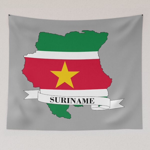 Item preview,  Flag map of Suriname designed and sold by visual adventures.