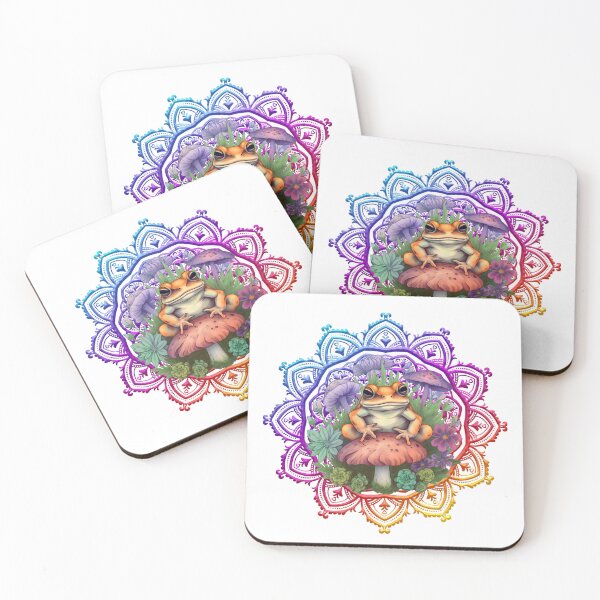 Item preview, Cottagecore Mandala Frog | Whimsical Nature Design designed and sold by TheMysticNook.