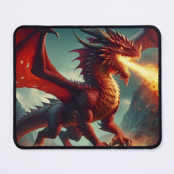 Item preview, red dragon on the rocks,Legendary Animals,Dragons Breathing Fire Phone Cases,dragon art designed and sold by Expressions-Sel.