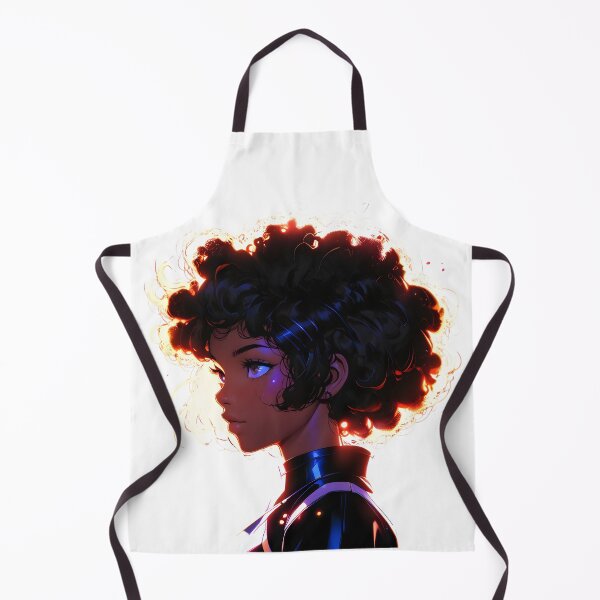 Item preview, Luminous Guardian – Glowing Afro Anime Girl in Futuristic Armor designed and sold by OsasChild.
