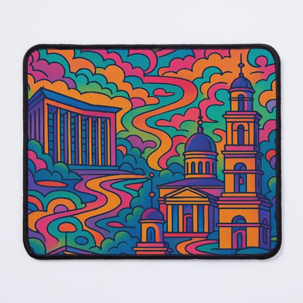 Item preview, Psychedelic Chișinău Poster | Trippy Retro Moldova Travel Art | Vibrant City Streets, Parks & Landmarks Illustration | Groovy Eastern European Wall Decor designed and sold by PaintedPixels01.